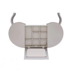 Jodi Silver Vanity Set with Flip Top Mirror 30 in. H x 40.5 in. W x 19.2 in. D by Linon Home Decor -Linon Home Decor Shop silver linon home decor makeup vanities thd03533 a0 1000