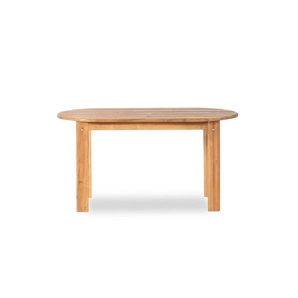 Adirondack 36 in. Teak Medium Oval Wood Coffee Table by Linon Home Decor 8 Adirondack 36 in. Teak Medium Oval Wood Coffee Table by Linon Home Decor - Image 6