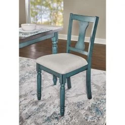 Flores Teal Side Chair (2 pack) by Linon Home Decor -Linon Home Decor Shop teal linon home decor accent chairs hd221852 31 1000