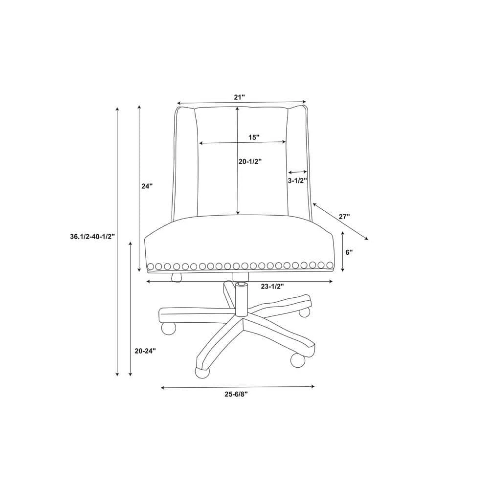 24 in. Width Udder Madness Fabric Task Chair with Adjustable Height by Linon Home Decor 10 24 in. Width Udder Madness Fabric Task Chair with Adjustable Height by Linon Home Decor - Image 8