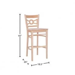 Bremen 44 H in. Unfinished Wood High Back Slat Back Barstool (Carton of 2) by Linon Home Decor -Linon Home Decor Shop unfinished linon home decor bar stools thdac03630 40 1000