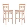 Bremen 44 H in. Unfinished Wood High Back Slat Back Barstool (Carton of 2) by Linon Home Decor -Linon Home Decor Shop unfinished linon home decor bar stools thdac03630 64 1000