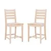 Lindau 39.5 H in. Unfinished Wood Full Back Slat Back Counter-Stool (Carton of 2) by Linon Home Decor 1 Lindau 39.5 H in. Unfinished Wood Full Back Slat Back Counter-Stool (Carton of 2) by Linon Home Decor -Linon Home Decor Shop unfinished linon home decor bar stools thdac03631 64 1000