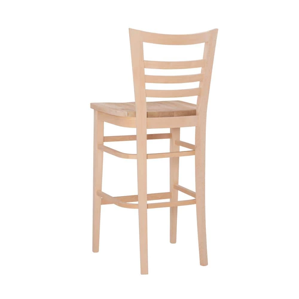 Bonn 44.5 H in. Unfinished Wood High Back Slat Back and Frame Barstool (Carton of 2) by Linon Home Decor 9 Bonn 44.5 H in. Unfinished Wood High Back Slat Back and Frame Barstool (Carton of 2) by Linon Home Decor - Image 7