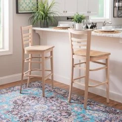 Bonn 44.5 H in. Unfinished Wood High Back Slat Back and Frame Barstool (Carton of 2) by Linon Home Decor 21 Bonn 44.5 H in. Unfinished Wood High Back Slat Back and Frame Barstool (Carton of 2) by Linon Home Decor -Linon Home Decor Shop unfinished linon home decor bar stools thdac03632 31 1000