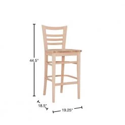 Bonn 44.5 H in. Unfinished Wood High Back Slat Back and Frame Barstool (Carton of 2) by Linon Home Decor 14 Bonn 44.5 H in. Unfinished Wood High Back Slat Back and Frame Barstool (Carton of 2) by Linon Home Decor -Linon Home Decor Shop unfinished linon home decor bar stools thdac03632 40 1000