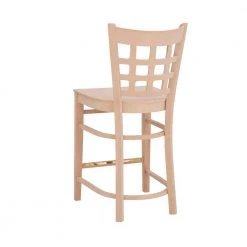 Dixie 37.75 in. H Unfinished Open Grid Back 23.5 in. Seat Height Counter Stool with Solid Wood Frame Seat (Carton of 2) by Linon Home Decor -Linon Home Decor Shop unfinished linon home decor bar stools thdac3856 66 1000