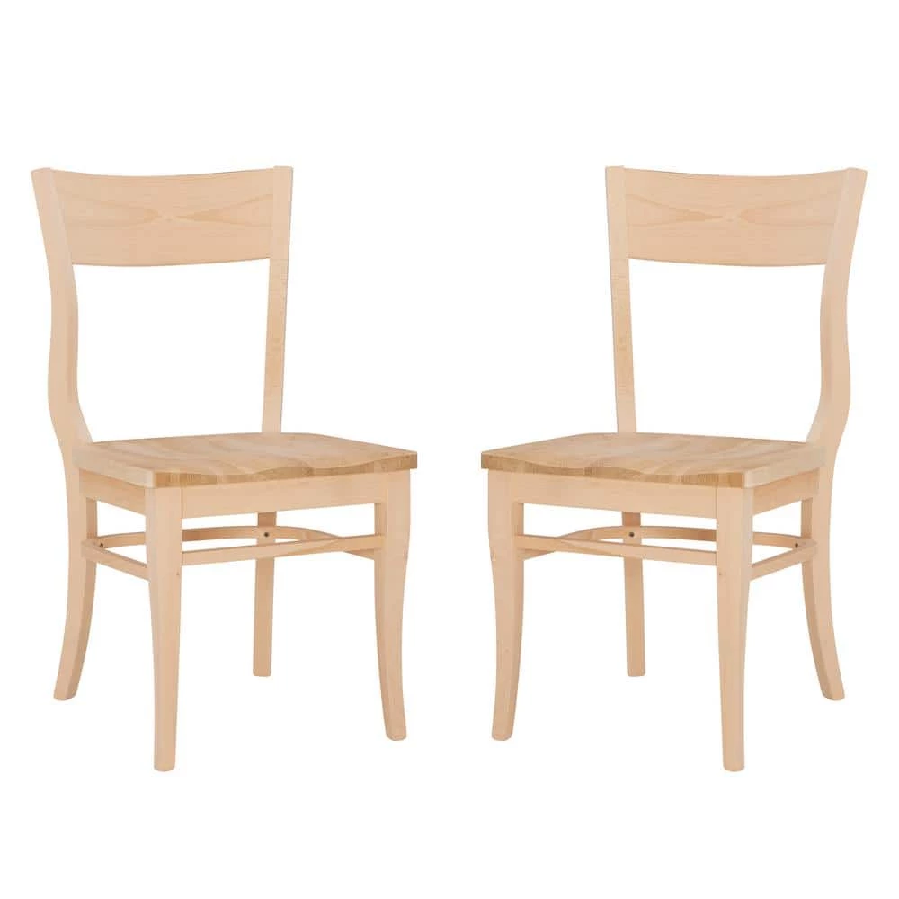 Fallon Unfinished Side Chair (Carton of 2) by Linon Home Decor 3 Fallon Unfinished Side Chair (Carton of 2) by Linon Home Decor