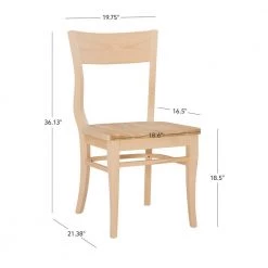 Fallon Unfinished Side Chair (Carton of 2) by Linon Home Decor 20 Fallon Unfinished Side Chair (Carton of 2) by Linon Home Decor -Linon Home Decor Shop unfinished linon home decor dining chairs thdac03633 fa 1000