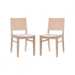 Parker Unfinished Wood Back and Seat Dining Chair (Set of 2) by Linon Home Decor