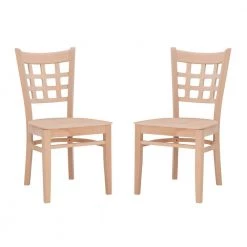 Dixie Unfinished Solid Wood Dining Chair (Carton of 2) by Linon Home Decor