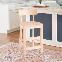 Polson 34.50 H in. Unfinished Wood Low Back Open Back Counter-Stool (Carton of 2) by Linon Home Decor -Linon Home Decor Shop unfinisned linon home decor bar stools thdac03620 44 1000