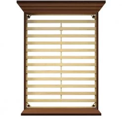 Mid Century Wood Platform Queen Bed by Linon Home Decor -Linon Home Decor Shop walnut brown finish linon home decor platform beds thd02013 1f 1000