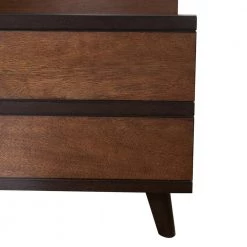 Mid Century Wood Platform Queen Bed by Linon Home Decor -Linon Home Decor Shop walnut brown finish linon home decor platform beds thd02013 44 1000