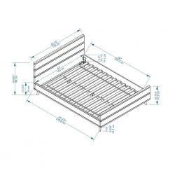 Mid Century Wood Platform Queen Bed by Linon Home Decor -Linon Home Decor Shop walnut brown finish linon home decor platform beds thd02013 fa 1000