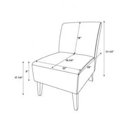 Prima Script Polyester Slipper Chair with Dark Walnut Legs by Linon Home Decor 14 Prima Script Polyester Slipper Chair with Dark Walnut Legs by Linon Home Decor -Linon Home Decor Shop walnut linon home decor accent chairs thd03242 44 1000