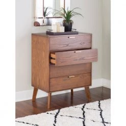 Willis 4-Drawer Chest by Linon Home Decor 15 Willis 4-Drawer Chest by Linon Home Decor -Linon Home Decor Shop walnut linon home decor chest of drawers thd02054 77 1000