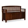 Cynthia Chinese Hardwood MDF Plywood Storage Bench in Walnut by Linon Home Decor 1 Cynthia Chinese Hardwood MDF Plywood Storage Bench in Walnut by Linon Home Decor -Linon Home Decor Shop walnut linon home decor dining benches 83985wal 01 kd u 64 1000