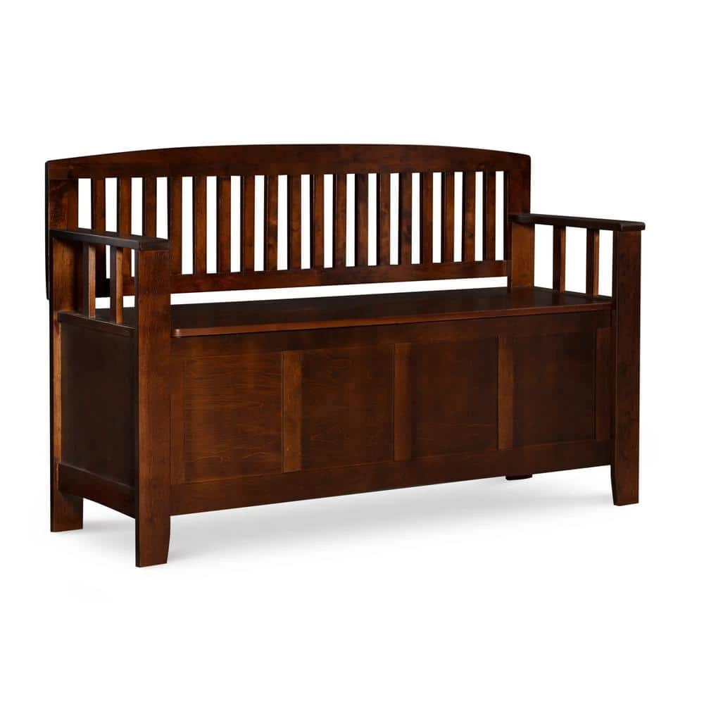 Cynthia Chinese Hardwood MDF Plywood Storage Bench in Walnut by Linon Home Decor 3 Cynthia Chinese Hardwood MDF Plywood Storage Bench in Walnut by Linon Home Decor