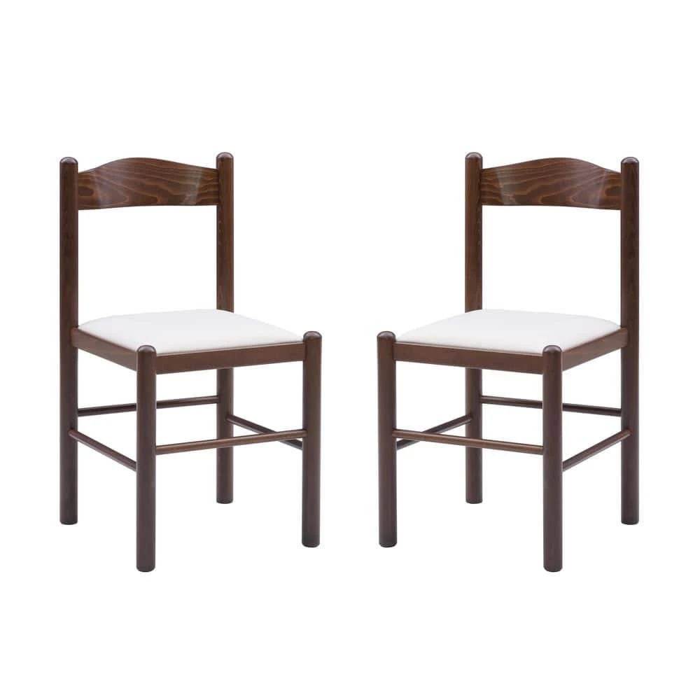 Stuhr Walnut Side Chair Polyester Fabric (2-Pack) by Linon Home Decor 3 Stuhr Walnut Side Chair Polyester Fabric (2-Pack) by Linon Home Decor