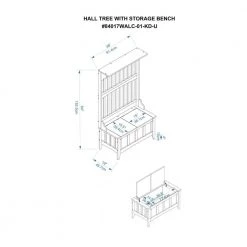 Mission Walnut Hall Tree with Storage by Linon Home Decor 18 Mission Walnut Hall Tree with Storage by Linon Home Decor -Linon Home Decor Shop walnut linon home decor hall trees 84017walc 01 kd u 1f 1000