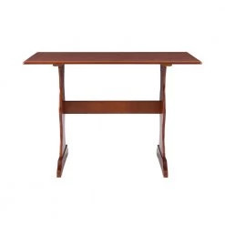 Zoe 43.25 in. Rectangle Walnut Wood top Nook Table (Seats 2) by Linon Home Decor -Linon Home Decor Shop walnut linon home decor kitchen dining tables thd03550 c3 1000
