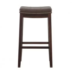 Concord 30 in. H Brown Wood frame Backless 2pk Barstool by Linon Home Decor -Linon Home Decor Shop warm brown linon home decor bar stools thd04102 4f 1000