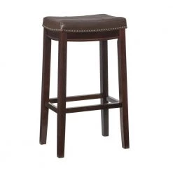 Concord 30 in. H Brown Wood frame Backless 2pk Barstool by Linon Home Decor -Linon Home Decor Shop warm brown linon home decor bar stools thd04102 c3 1000