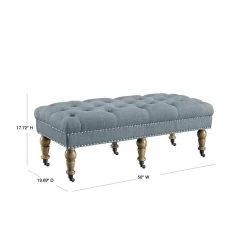 Isabelle Washed Blue Bench by Linon Home Decor 11 Isabelle Washed Blue Bench by Linon Home Decor -Linon Home Decor Shop washed blue linon home decor bedroom benches 368253blu01u 40 1000