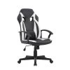 Walter Black/White Faux Leather Gaming Chair with Arms by Linon Home Decor 1 Walter Black/White Faux Leather Gaming Chair with Arms by Linon Home Decor -Linon Home Decor Shop white and black stripes linon home decor gaming chairs thd03204 64 1000
