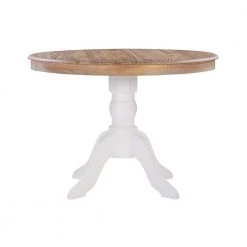 Linon Barnett White and Natural Pedestal Dining Table by Linon Home Decor