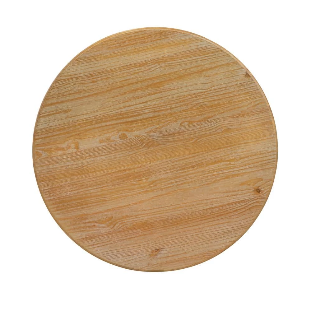 Linon Barnett White and Natural Pedestal Dining Table by Linon Home Decor 8 Linon Barnett White and Natural Pedestal Dining Table by Linon Home Decor - Image 6