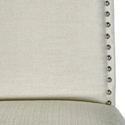 Stewart 30 in. Crystal White Cushioned Bar Stool by Linon Home Decor -Linon Home Decor Shop white brown linon home decor bar stools 022629glz01u 4f 1000