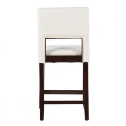 Vega 24 in. White Cushioned Counter Stool by Linon Home Decor -Linon Home Decor Shop white dark brown linon home decor bar stools 14053wht 01 kd u 66 1000