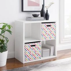 Dillon White 4-Cubby Storage Cabinet by Linon Home Decor 21 Dillon White 4-Cubby Storage Cabinet by Linon Home Decor -Linon Home Decor Shop white linon home decor accent cabinets thd02656 31 1000