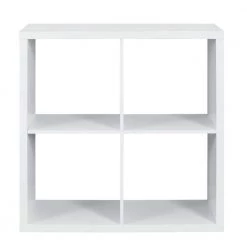 Dillon White 4-Cubby Storage Cabinet by Linon Home Decor