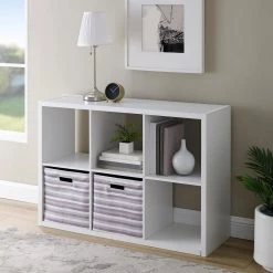 Dillon White 6-Cubby Storage Cabinet by Linon Home Decor 11 Dillon White 6-Cubby Storage Cabinet by Linon Home Decor -Linon Home Decor Shop white linon home decor accent cabinets thd02659 c3 1000