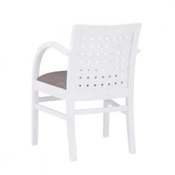 Charly White Wood with Grey Woven Polyester Arm Chair by Linon Home Decor 15 Charly White Wood with Grey Woven Polyester Arm Chair by Linon Home Decor -Linon Home Decor Shop white linon home decor accent chairs thdac3832 4f 1000