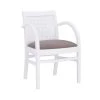 Charly White Wood with Grey Woven Polyester Arm Chair by Linon Home Decor 2 Charly White Wood with Grey Woven Polyester Arm Chair by Linon Home Decor -Linon Home Decor Shop white linon home decor accent chairs thdac3832 64 1000