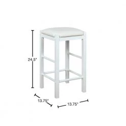 Mina White Backless 25 in. Counter Stools (Set of 2) by Linon Home Decor -Linon Home Decor Shop white linon home decor bar stools thd02856 40 1000