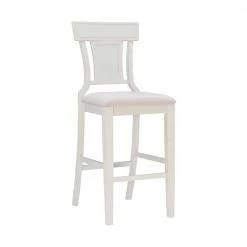30 in. H Maxwell White Bar Stool by Linon Home Decor