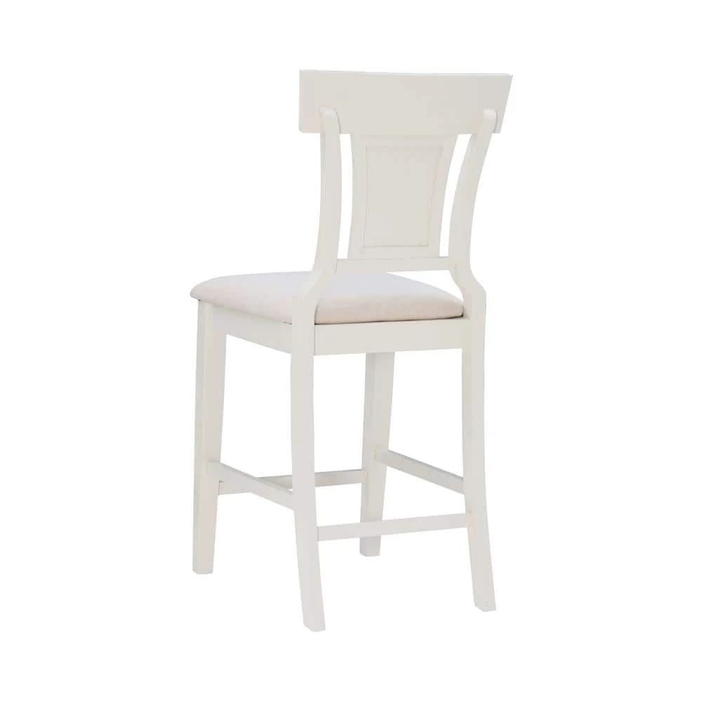 26 in. H Maxwell White Counter Stool by Linon Home Decor 6 26 in. H Maxwell White Counter Stool by Linon Home Decor - Image 4