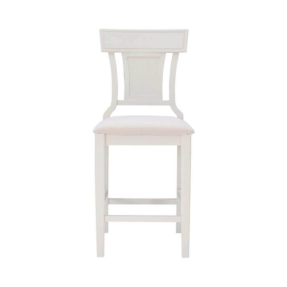 26 in. H Maxwell White Counter Stool by Linon Home Decor 7 26 in. H Maxwell White Counter Stool by Linon Home Decor - Image 5