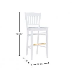 Garden 43.75 in. H White Wood Back LadderBack Barstool (Carton of 2) by Linon Home Decor -Linon Home Decor Shop white linon home decor bar stools thdac03657 40 1000