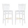 Garden 43.75 in. H White Wood Back LadderBack Barstool (Carton of 2) by Linon Home Decor -Linon Home Decor Shop white linon home decor bar stools thdac03657 64 1000