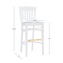 Garden 43.75 in. H White Wood Back LadderBack Barstool (Carton of 2) by Linon Home Decor -Linon Home Decor Shop white linon home decor bar stools thdac03657 76 1000