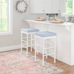 Cornelia 32.50 in. H White Barstool (Carton of 2) by Linon Home Decor -Linon Home Decor Shop white linon home decor bar stools thdac03662 31 1000