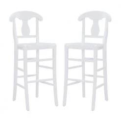 Honus White 44.75 in. H Barstool w/wood seat (Set of 2) by Linon Home Decor