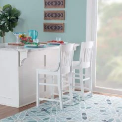 Thaler White 39.50 in. H Counter Stool w/wood seat (Set of 2) by Linon Home Decor -Linon Home Decor Shop white linon home decor bar stools thdac04018 31 1000