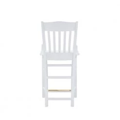 Thaler White 39.50 in. H Counter Stool w/wood seat (Set of 2) by Linon Home Decor -Linon Home Decor Shop white linon home decor bar stools thdac04018 66 1000